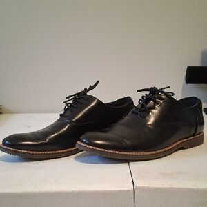 Steven By Steve Madden Black Leather Oxfords